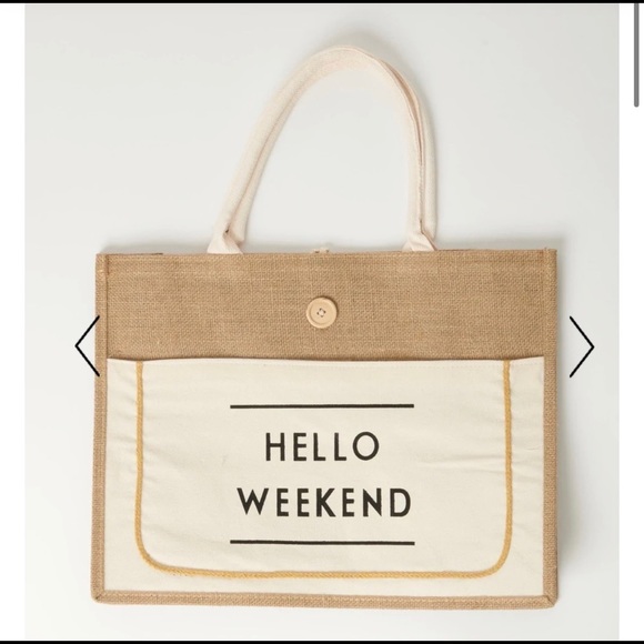 Unique Vintage Handbags - Unique Vintage Hello Weekend Tote‎ Bag - NWT